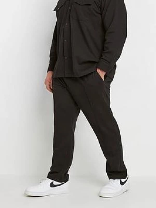 BadRhino BadRhino Men Textured Jersey Joggers in Black Size: 3X-Large Black XXXL Male 5063111854967