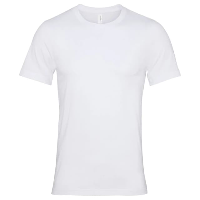 Bella + Canvas Mens Jersey Crew Neck T-Shirt in White Size: XS White Male XS