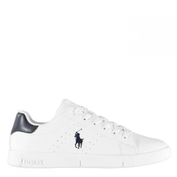 Polo Ralph Lauren Bilton Lace Juniors Trainers - White/Navy