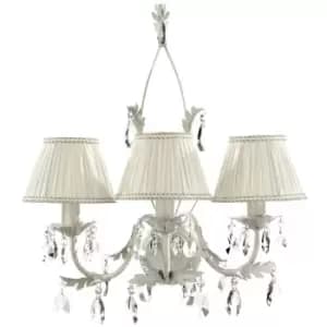 Onli Karen 3 Light Wall Lamp With Shade, Ivory