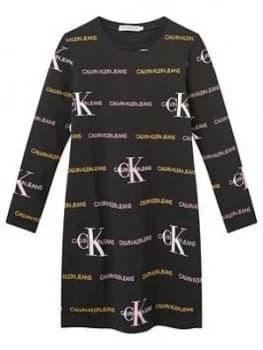 Calvin Klein Jeans Girls Mix Logo T-Shirt Dress