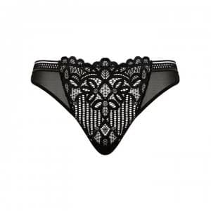 Figleaves Harper Geometric Lace Brazilian - Black