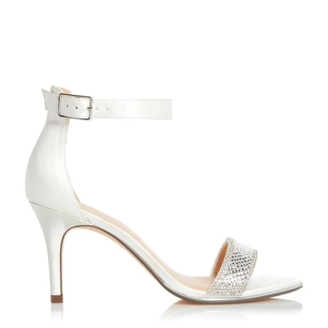 Roland Cartier Ivory 'Moriah' Stiletto Heel Ankle Strap Sandals - 3