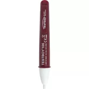 Voltage tester, HxWxD 30 x 160 x 25 mm, with LED torch