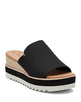 Toms Woimens Dianam Slip On Platform Wedge Sandals