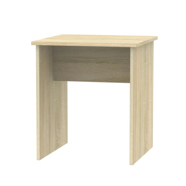 Trent Lamp Table In White & Bardolino Oak (Ready Assembled)