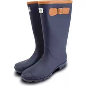 Town and Country Burford Fleece Lined Wellington Boots Navy Size 10