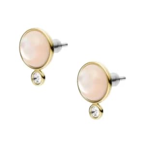 Ladies Fossil Sutton Pink Mother-of-Pearl Stud Earrings
