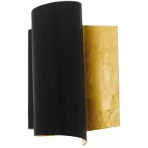 Netlighting Falicetto Flush Wall Light Black, Gold