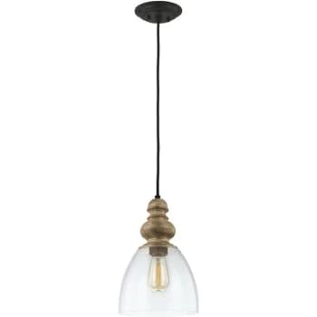 Elstead - Matrimonio 1 Light Dome Pendant Driftwood