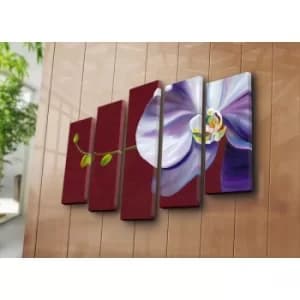 5PATK-101 Multicolor Decorative Canvas Painting (5 Pieces)