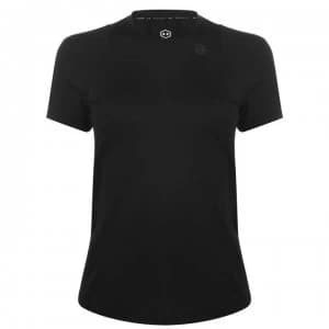 Under Armour Rush Short Sleeve T Shirt Ladies - Black