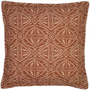 Furn Picchu Cushion Cover (One Size) (Brick Red/Cream)