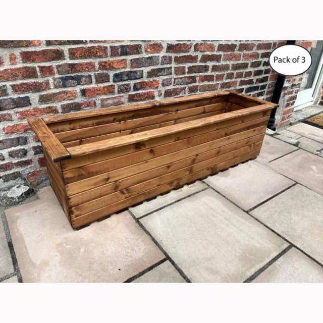 Charles Taylor Multi Pack of 3 - The Willoughby Extra Large Sleeper Trough - Wood in Light Brown Light Brown Unisex