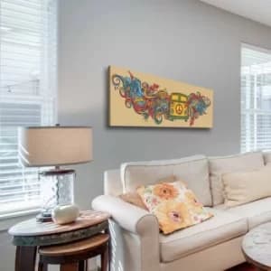 30902021C-009 Multicolor Decorative Canvas Painting