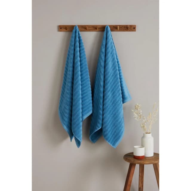 Homelife Super Soft Ribbed Hand Towel - Blue Blue One Size