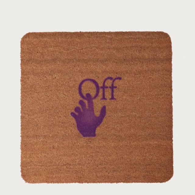 Off White Hand Door Mat Brown Aubergine unisex One Size