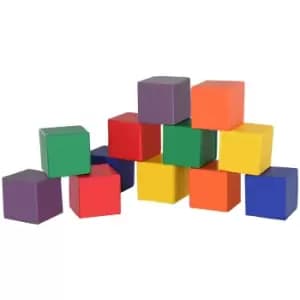 Homcom 12 Piece Soft Play Blocks Assorted, Multi