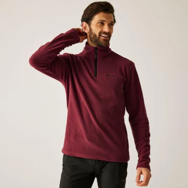 Regatta Regatta Men 'Thompson' Lightweight Half Zip Fleece in Maroon Size: 4X-Large Maroon 4XL Male 5063516155195