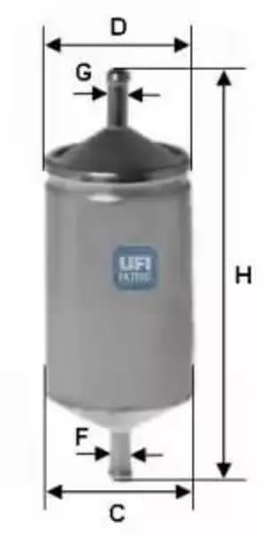 UFI 31.501.00 Fuel Filter Petrol
