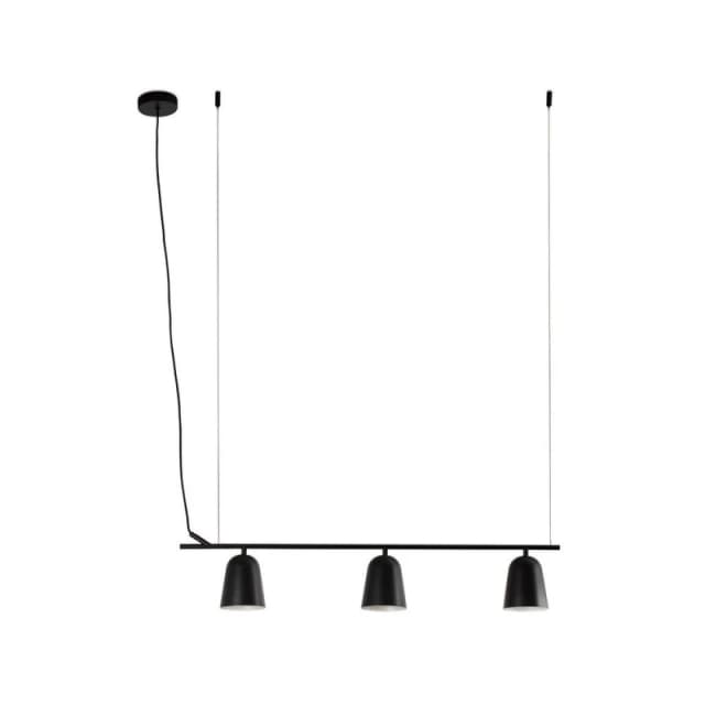 Studio 3 Light Bar Pendant Ceiling Light Matt Black