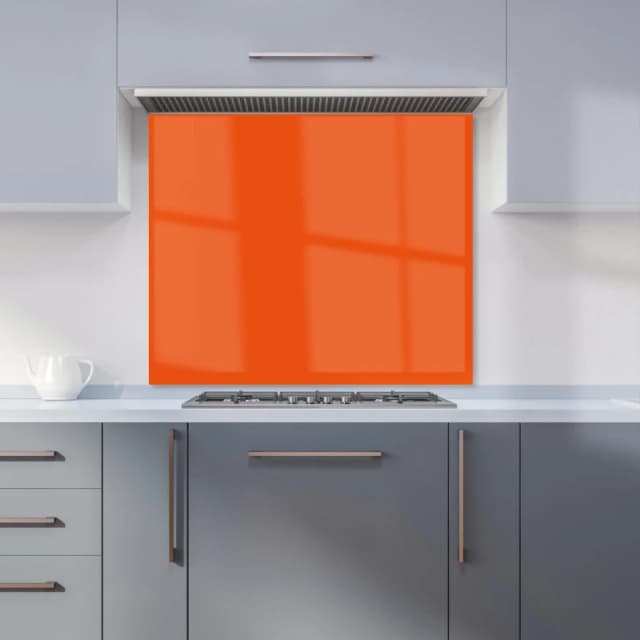 Warren Reed - Designer Burnt Orange Kitchen Splashback Size: 600mm x 750mm Orange Unisex 600mm x 750mm
