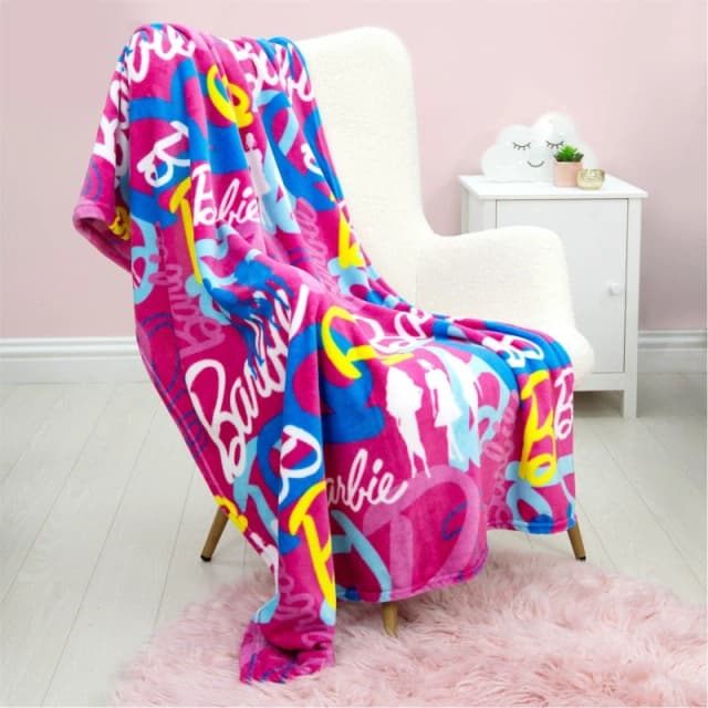 Barbie Unboxed Fleece Blanket Multi