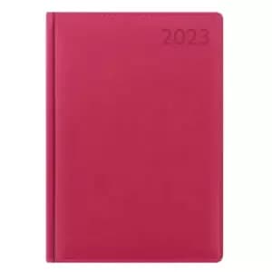 Letts Verona A5 2023 Day per Page Diary, Pink