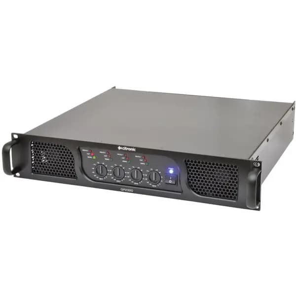 Citronic QP2320 2U Rack Mount Quad Power Amplifier 4 x 580W QP2320