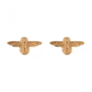 3D Bee Studs Gold Earrings