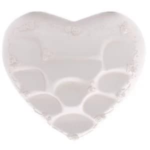 White Heart Shaped Tiered Display Stand