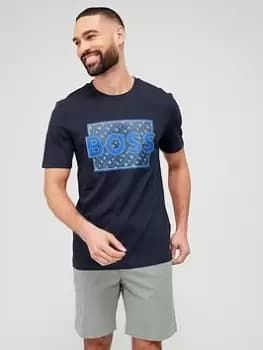 BOSS Tiburt 353 Large Logo T-Shirt, Dark Blue Size M Men