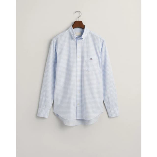 Gant Regular Fit Gingham Poplin Shirt Patterned Shirt - Long Sleeve S Blue 55278320350