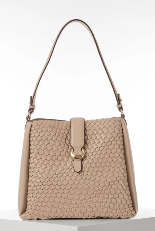 Luella Grey Womens 'Flora' Weave Hobo in Taupe Female One Size