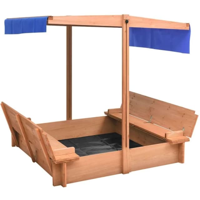 VIDAXL Sandbox with Roof Firwood 112x112x112cm Vidaxl 8720286452578