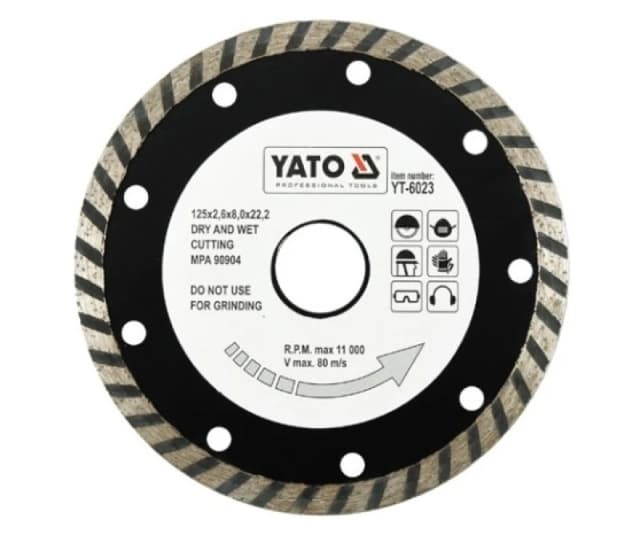 YATO YT-6023 Cutting Disc, angle grinder RPM to: 110001/min, Hub Bore Ø: 22.2mm Cutting Disc,angle grinder (4718)