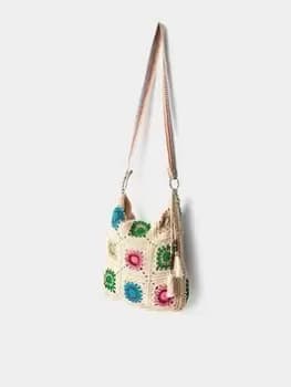 Joe Browns Sunset Breeze Crochet Bag Cream Multi, Cream, Women