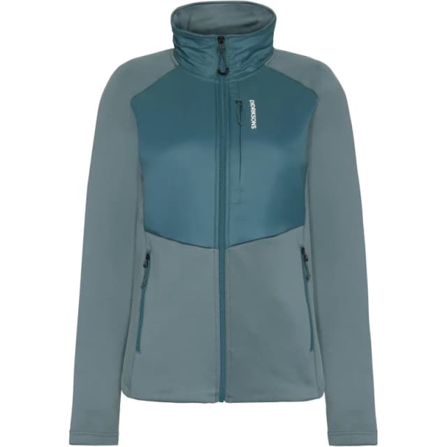 Womens full-zip fleece Didriksons Mija Turquoise Female 40