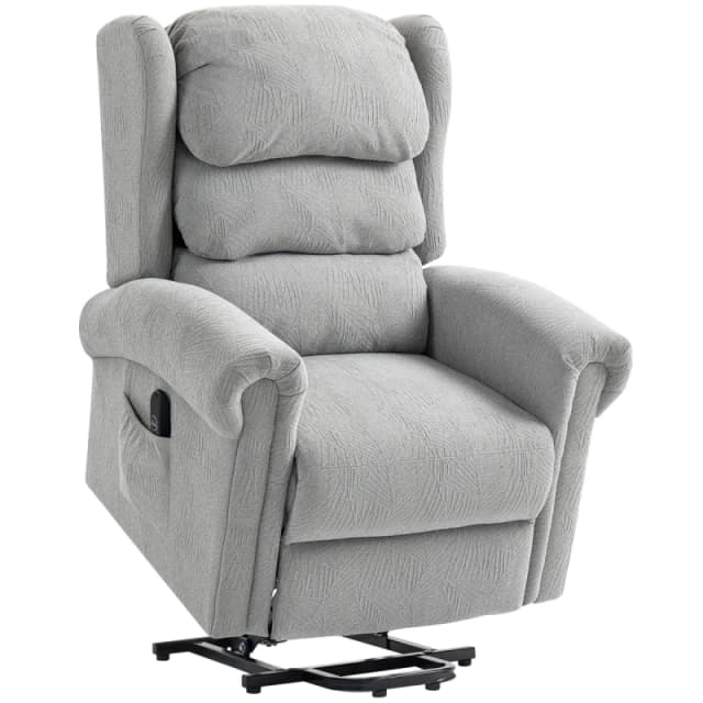 HOMCOM HOMCOM Power Lift Recliner Chair with Remote Control for Elderly in Grey Size: 1 Pack Grey 1 Pack Unisex 5063603046573