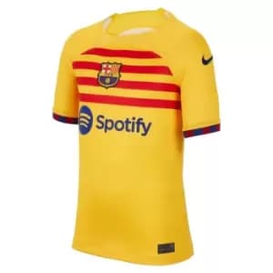 Nike Barcelona Fourth Senyera Shirt 2023 2024 Juniors - Yellow