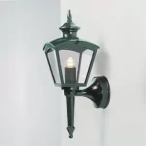 Konstsmide Cassiopeia Outdoor Classic Lantern Wall Light Shiny Green, IP23