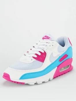 Nike Air Max 90 - Grey/Pink, Size 3, Women