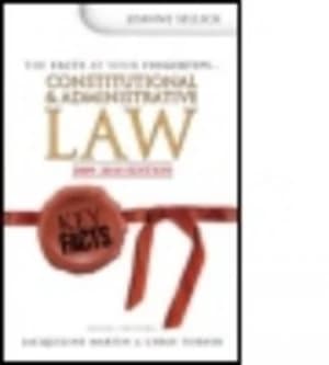 Constitutional and Administrative Law by Jo Sellick Paperback