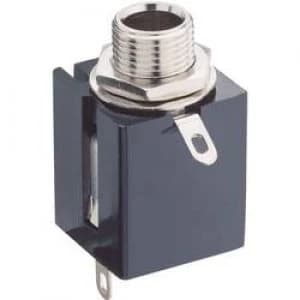 6.35mm audio jack Socket vertical vertical Number of pins 3 Stereo Black Lumberg KLBPS 3