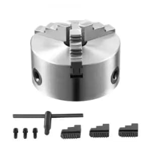 VEVOR 3-Jaw Lathe Chuck, 5'', Self-Centering Lathe Chuck, 0.1-5 in/2.5 -125mm Clamping Range with T-key Fixing Screws Reversible Jaws, for Lathe 3D Pr