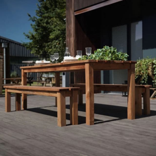 Cerland Banket Wooden Garden Dining Set 6 Seat