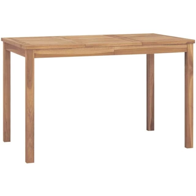 VIDAXL Garden Dining Table 120x70x77cm Solid Teak Wood vidaXL 8720286597415