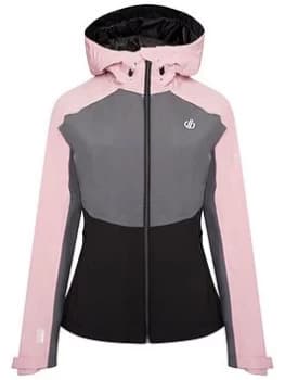 Dare 2b Laura Whitmore Compete II Waterproof Padded Jacket - Pink/Black, Size 12, Women