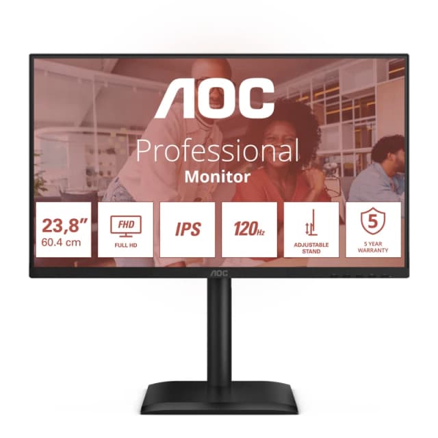 AOC AOC 24E4U computer monitor 60.5cm (23.8") 1920 x 1080 pixels Full HD LED Black 24E4U