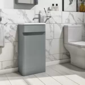 410mm Light Grey Cloakroom Vanity Unit with Basin - Pendle
